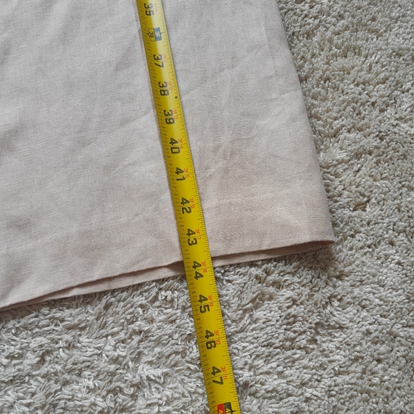 Talbots wide leg linen pants tan beige lightweight womens 14 - Picture 9 of 11